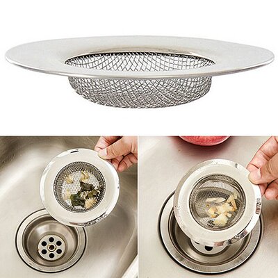 1pc 7cm Stainless Steel Mesh Sink Strainer Trap Bath Hair Dr