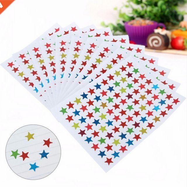 880PCS=10Sheets Star Shape Stickers Labels For School Childr