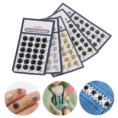 Wholesale 24 Pcs Mini Button Buckle for 1/6 Doll DIY Doll Cl