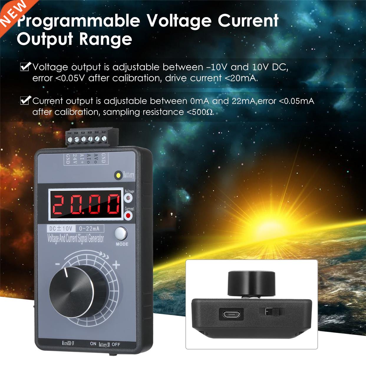 Portable Precision Current Voltage Signal Generator Programm