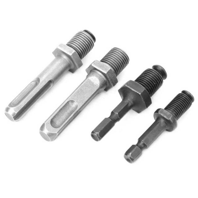 4 Pcs Drill Chuck Connector Square Hex Round Shank apter R