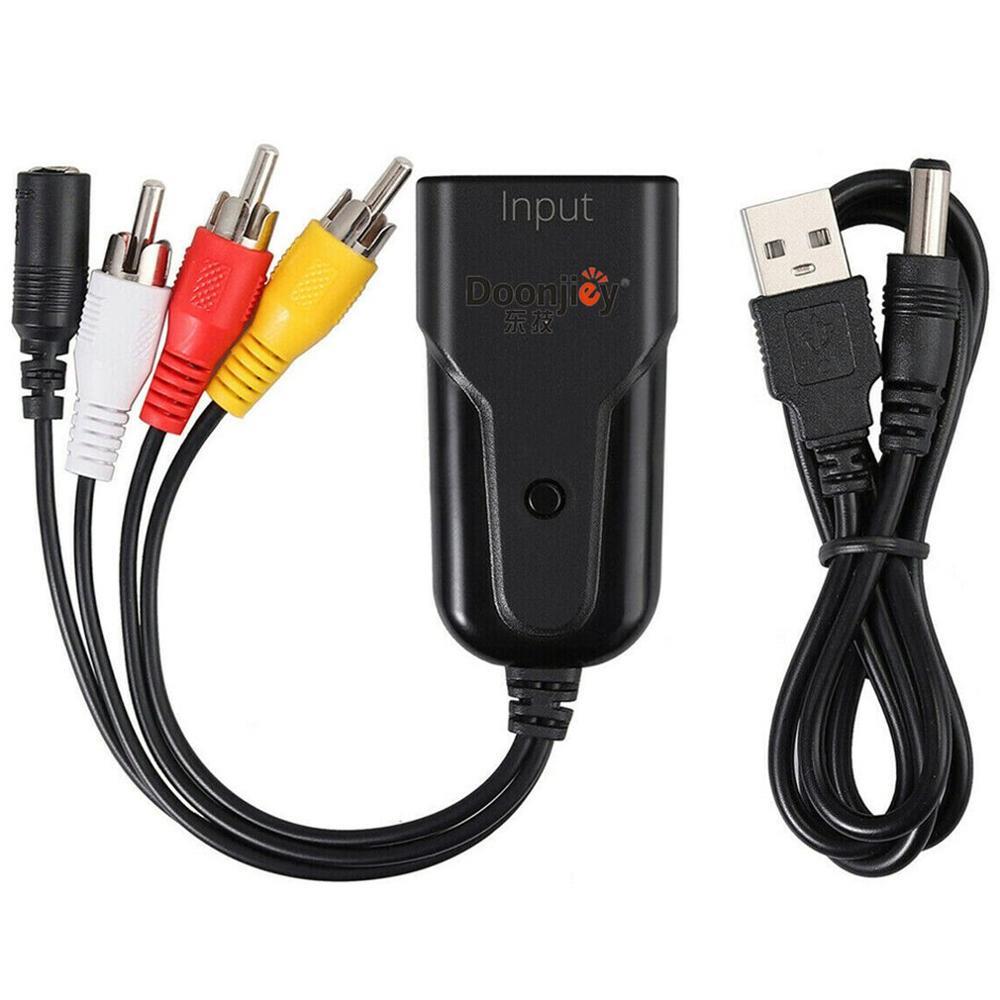 HDMI to Male AV/S Video Adapter 1080P Video Converter Box Vi