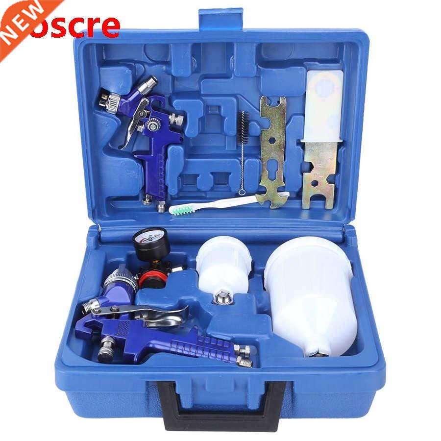1/4 HVLP Airbrush Spray Gun 0.8/1.4mm Nozzle Air Pressure Re