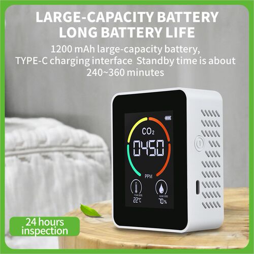 CO2 Sensor CO2 Meter Air Quality Monitor Pollution Monitor T