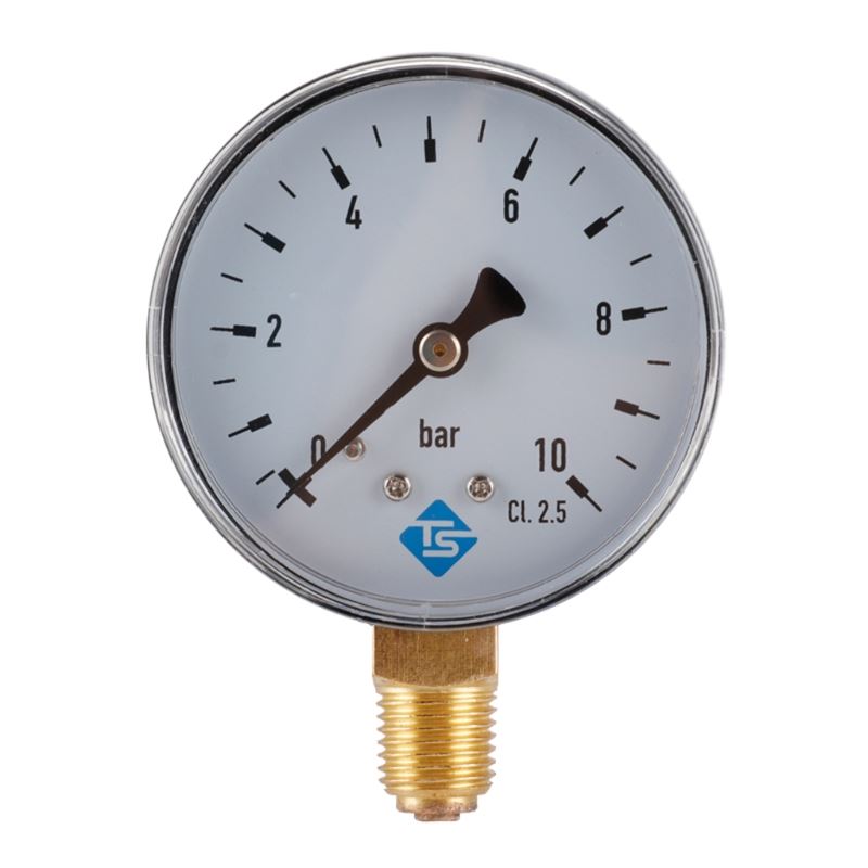 1/4 NPT Manometer 0-10 bar Compressor Compressed Air Pressur