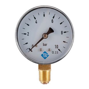 1/4 NPT Manometer 0-10 bar Compressor Compressed Air Pressur