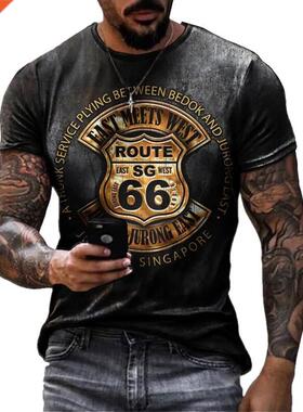 Summer New Mens T Shirts Oversized Loose Clothes Vintage Sho