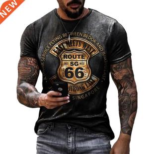 Summer New Mens T Shirts Oversized Loose Clothes Vintage Sho