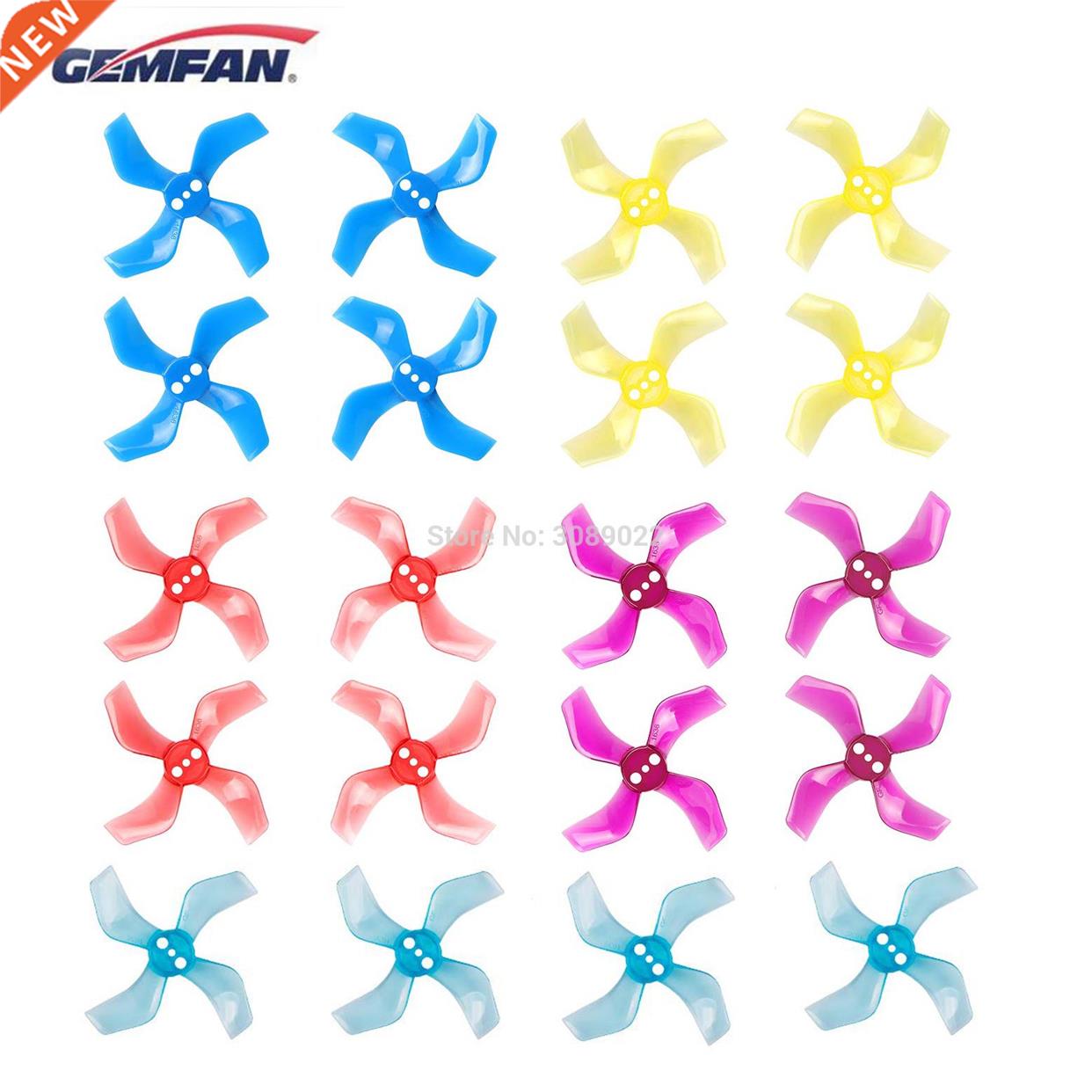16pcs/8Pairs Gemfan 166 4 paddle Propeller PC 1mm/1.5mm Ho