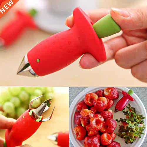 Strawberry Hullers Metal Fruit Leaf Remover Stalks Gadget To