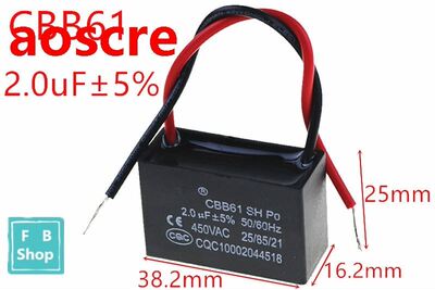 CBB61 2uF 450VAC starting capacitance AC Fan Capacitor CBB M