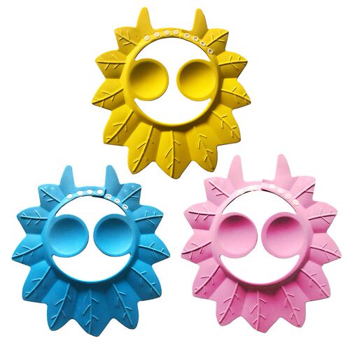 Baby Leaf Style Shampoo Cap Infant Adjustable Bathing Ear Pr