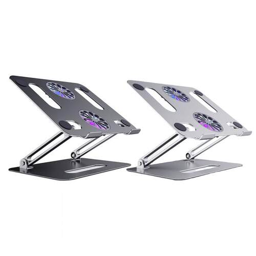 Foldable Laptop Tablet Stand with Cooling Fan for Desktop No