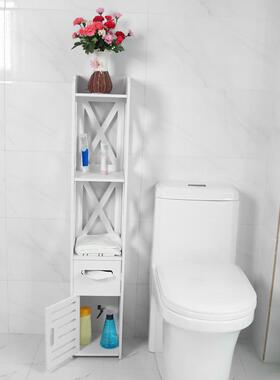 5 Layer Floor Type Wooden Bathroom Cabinet Shelf Cupboard Ba