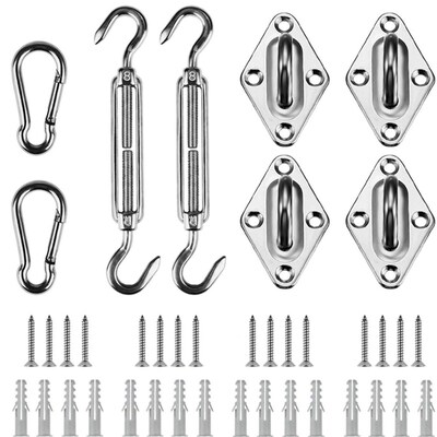 Shade Sail Installation 304 Grade Fasteners And Hooks Anti-R