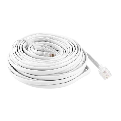 White RJ11 6P4C Modular Telephone Extension Lead Cable 9M 30
