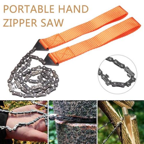 Pocket Hand Chainsaw Outdoor Survival Camping Hiking Wood Cu