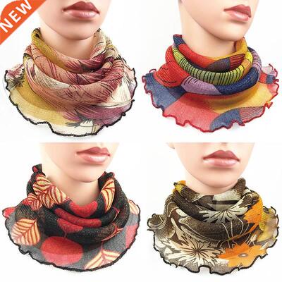 Spring Summer Chiffon Neck Collar Scarf Women Head Thin Suns