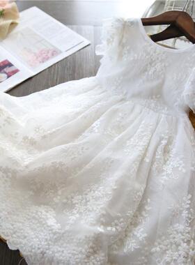 Autumn Lace Embroidery Princess Baby Girls Dress Toddler Chi
