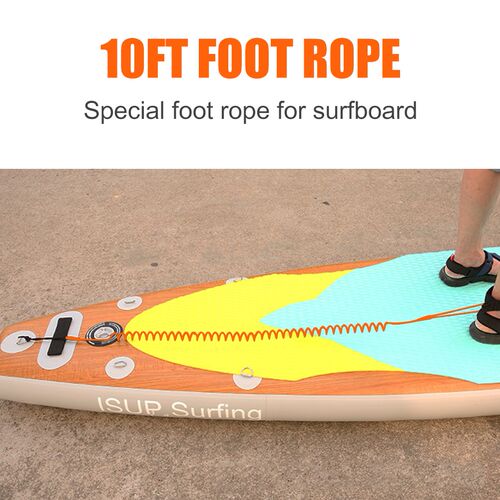 10ft Coiled?Leash Kit Paddleboarding Surfing Stand Up Surfbo