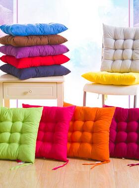Thicken Pad Chair Cushion Tie on Seat Square Chair Pad Dinin