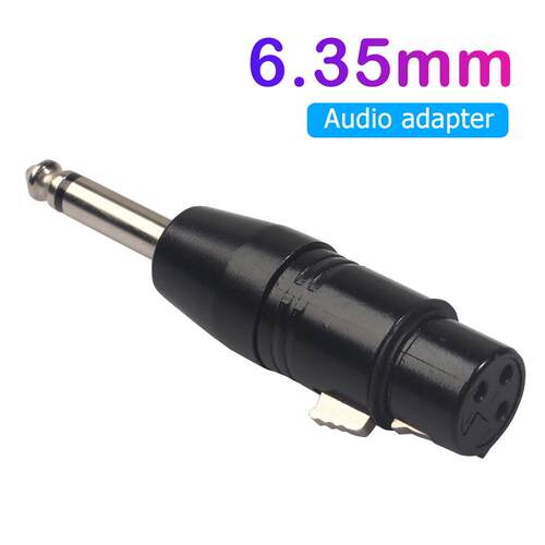 6.35mm Mono Male to XLR 3 Pin Female/Male Audio Plug Convert