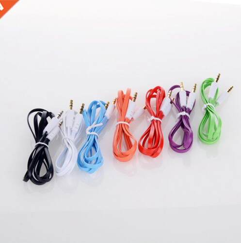10pcs/lot New 3.5mm Male to Male 1m Stereo Audio Jack AUX Ca