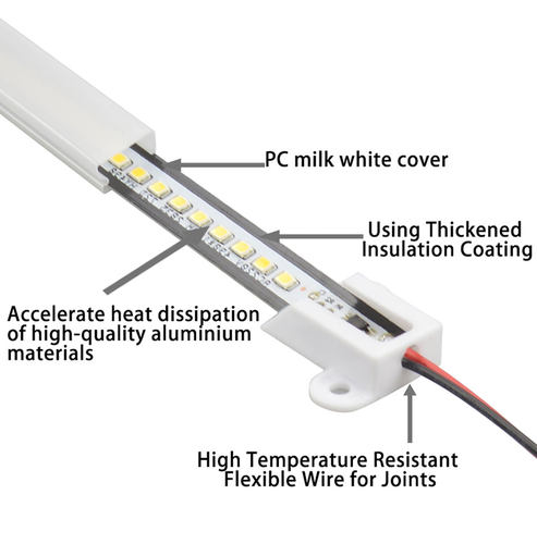 1-6X SMD285 LED Tube Light 50cm 72LEDs Bar Light Rigid Stri
