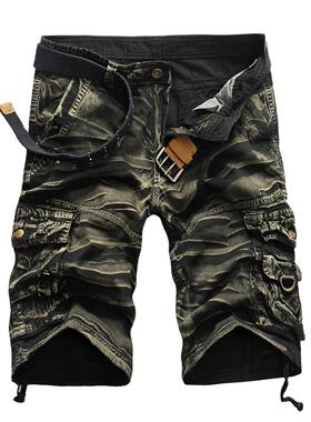 Summer Cargo Shorts Men Cool Camouflage Cotton Casual Mens S
