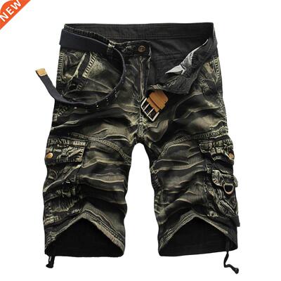 Summer Cargo Shorts Men Cool Camouflage Cotton Casual Mens S