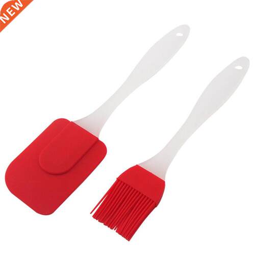 2PCS/ Set Silicone Spatula Barbeque Brush Cooking Utensil To