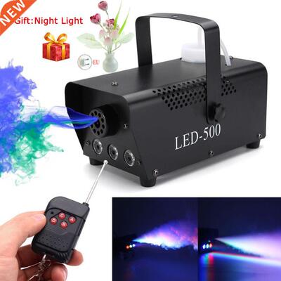 Wireless Contr LED 500W Smoke Machine RGB Cor LED Fog Ma
