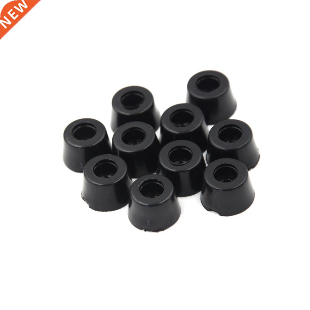 10Pcs 17 x 10mm Circular Black Durable Rubber Instrument Cas