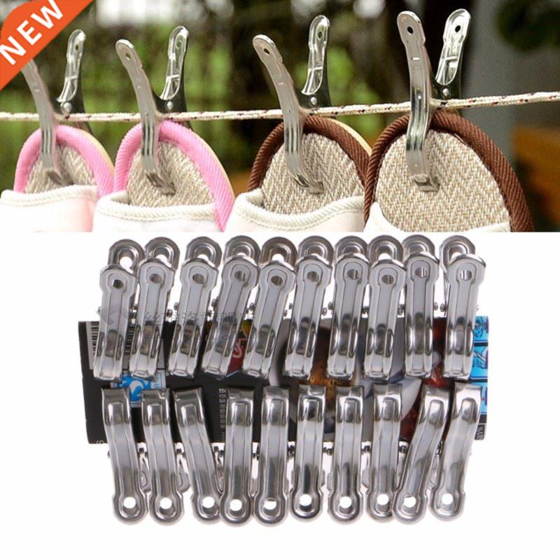 20 Pcs Stainless Steel Clothes Pegs Hanging Pins Laundry Win