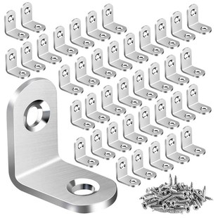 80PCS L Bracket Corner With 80PCS Screws, Corner Bracket,