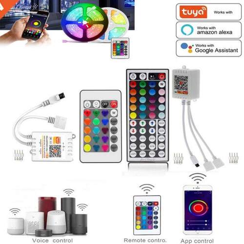 DC5-24V Tuya WiFi Controller 24key 44key IR Remote With Voic
