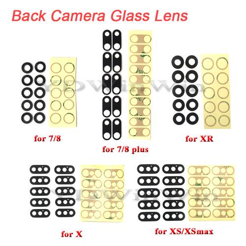 10 pcs Rear Back Camera Lens For iPhone 7 8 Plus X XS max