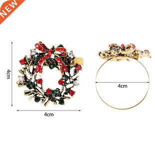 Metal Christmas Napkin Buckle Napkin Ring Xmas Table Decorat