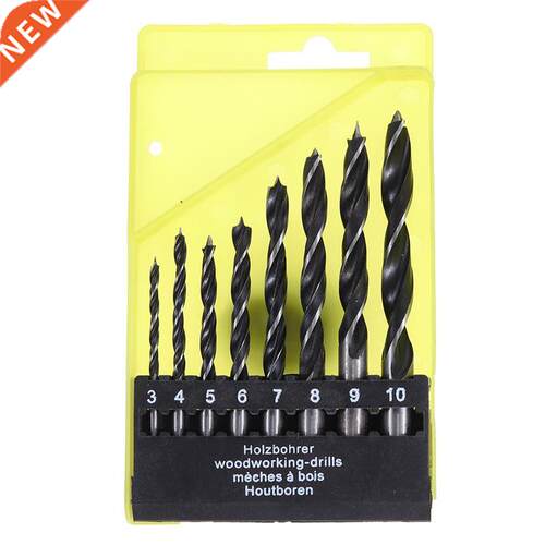 8pcs Twist Drill Bits Set Carbon Steel Working Auger Drill W