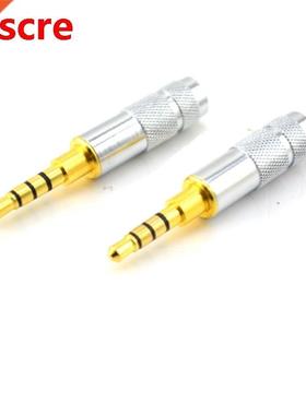 4 peces style 3.5mm 3 poles Male stereo phono Alloy Shell D