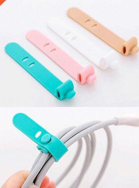4Pcs Silicone Cable Organizer USB Data Wrap Cord Winder Wire