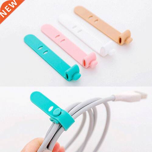 4Pcs Silicone Cable Organizer USB Data Wrap Cord Winder Wire