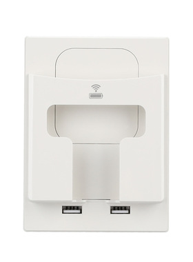 Wall Socket Electric Qi Wireless Charger 5W Dual USB Port Mo