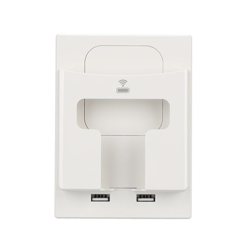 Wall Socket Electric Qi Wireless Charger 5W Dual USB Port Mo