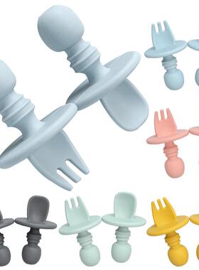 Food Grade Infant Mini Silicone Tableware Set Baby Soft Kitc