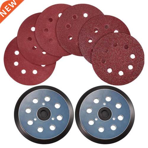 2 Pieces Sander Pads Replaces 5 Inch 8 Hole Hook and Loop Tr