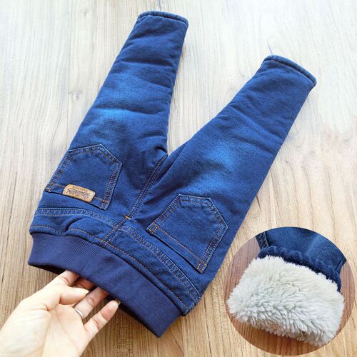 2021 Winter Baby Boys Warm Jeans Children New Casual High Qu