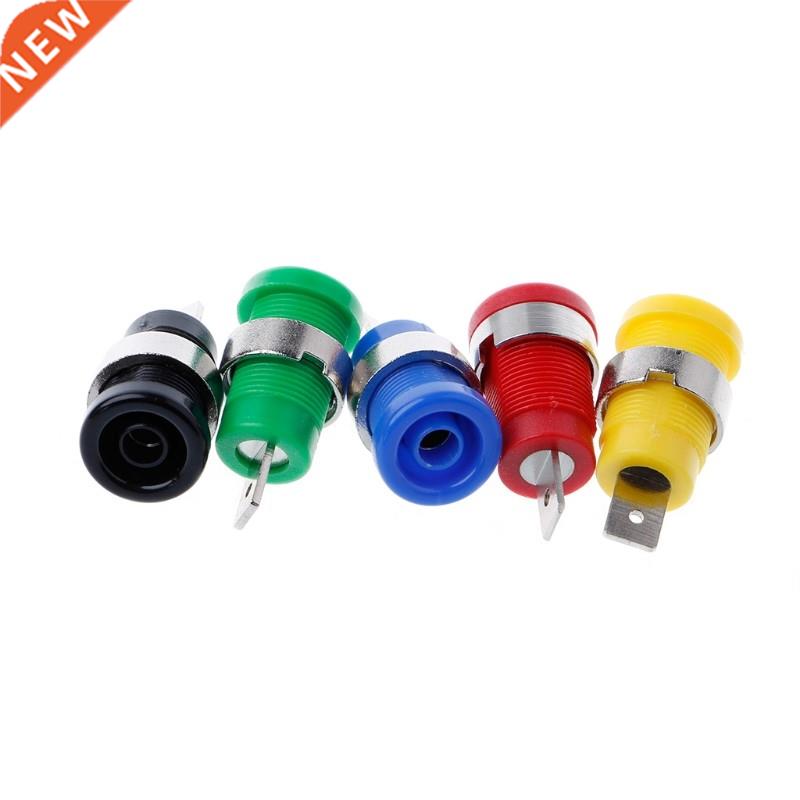 5 Colors 5 Pcs 4mm Banana Plugs Female Jack Socket Plug Wire