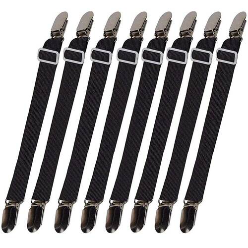 8pcs Sheet Straps Suspenders Band Adjustable Bed Corner Hold