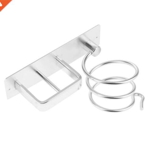 Bathroom Hair Dryer Holder Aluminum Wall Mounted Rack Organi